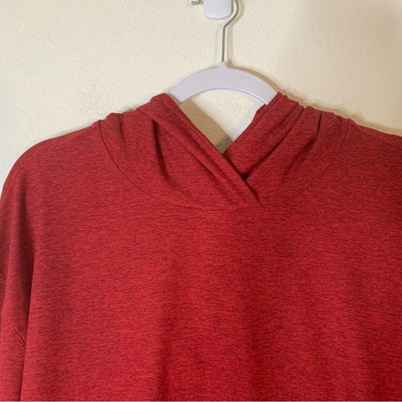 Outdoor voices Mens red cloud knit hoodie in burnt sumac L - Picture 6 of 10